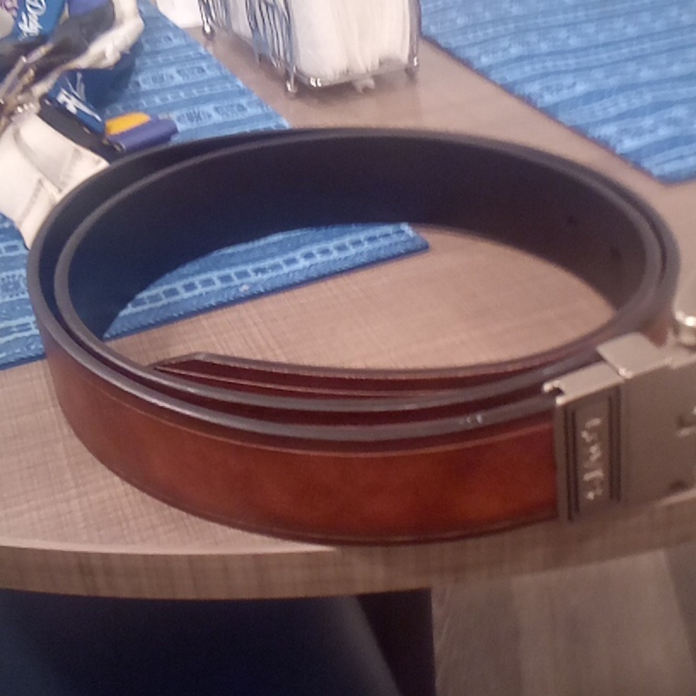 Brown leather levis belt